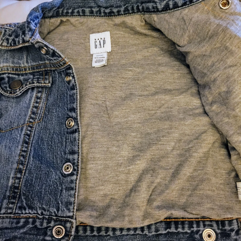 Infant 3-6 Months Baby Gap Icon Lined Denim‎ Jacket Jersey